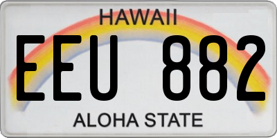 HI license plate EEU882