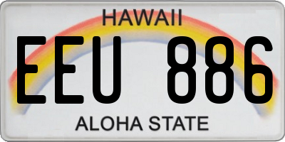 HI license plate EEU886