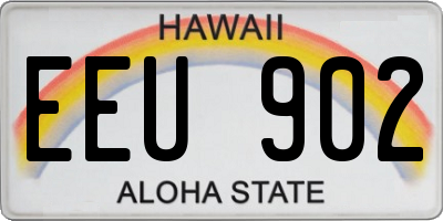 HI license plate EEU902