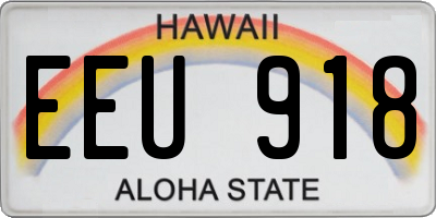 HI license plate EEU918