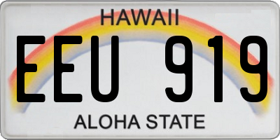 HI license plate EEU919