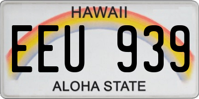 HI license plate EEU939