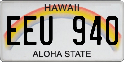 HI license plate EEU940