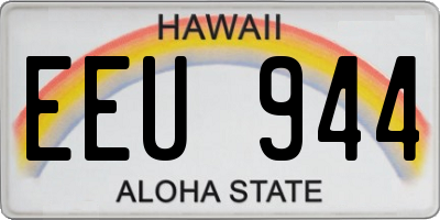 HI license plate EEU944