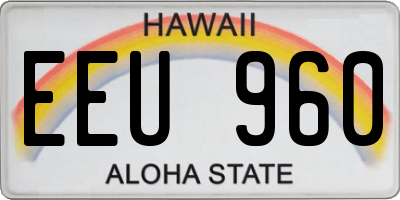 HI license plate EEU960