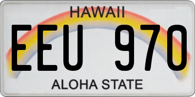 HI license plate EEU970