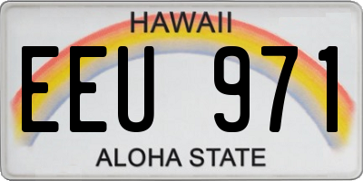 HI license plate EEU971
