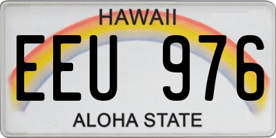 HI license plate EEU976