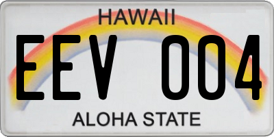 HI license plate EEV004