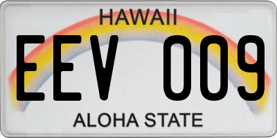 HI license plate EEV009