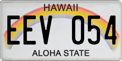 HI license plate EEV054