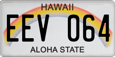 HI license plate EEV064