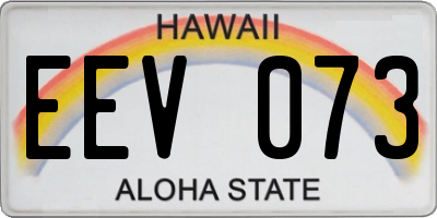 HI license plate EEV073