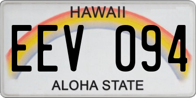 HI license plate EEV094