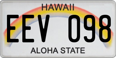 HI license plate EEV098
