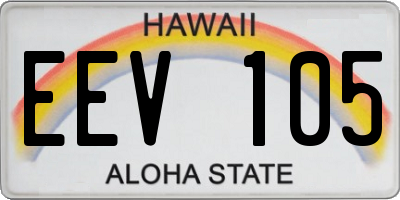 HI license plate EEV105