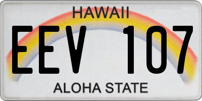 HI license plate EEV107