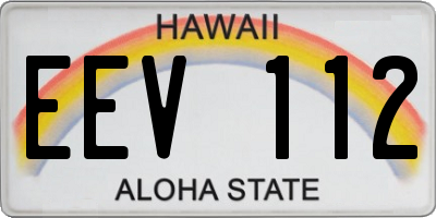 HI license plate EEV112