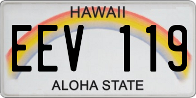 HI license plate EEV119