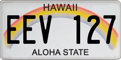 HI license plate EEV127