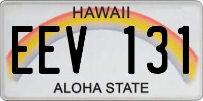 HI license plate EEV131