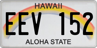 HI license plate EEV152