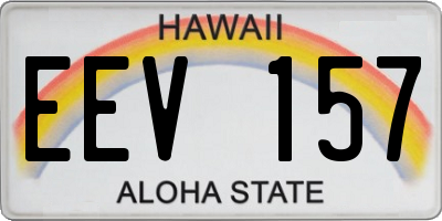 HI license plate EEV157