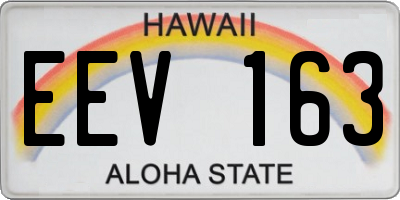 HI license plate EEV163