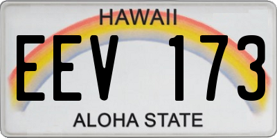 HI license plate EEV173