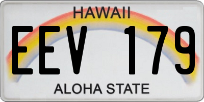 HI license plate EEV179