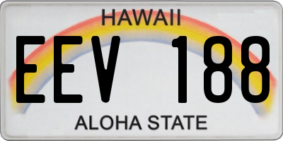 HI license plate EEV188