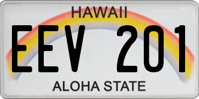 HI license plate EEV201