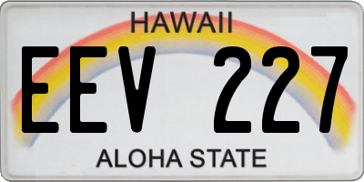 HI license plate EEV227
