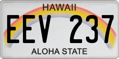 HI license plate EEV237