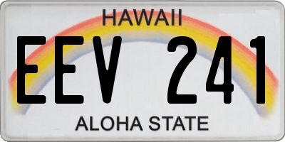 HI license plate EEV241