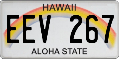 HI license plate EEV267
