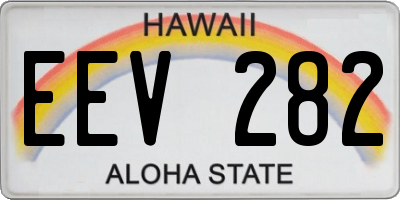 HI license plate EEV282