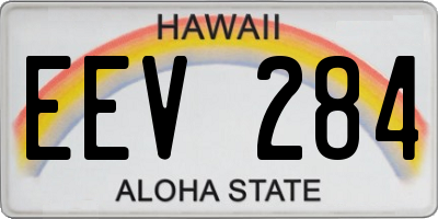 HI license plate EEV284