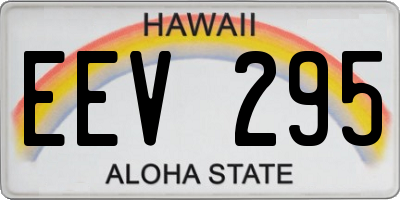 HI license plate EEV295
