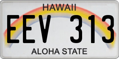 HI license plate EEV313