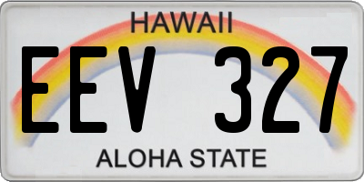 HI license plate EEV327