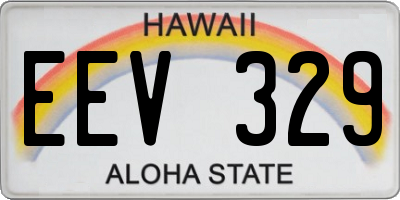 HI license plate EEV329