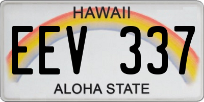 HI license plate EEV337
