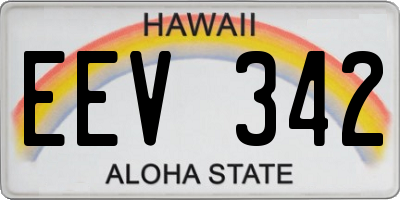 HI license plate EEV342