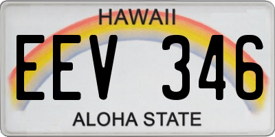 HI license plate EEV346