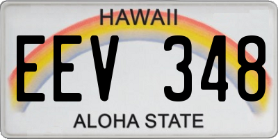 HI license plate EEV348