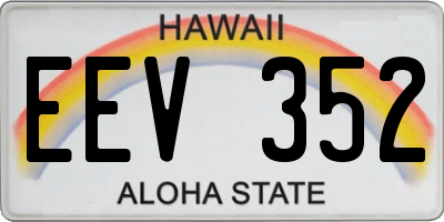 HI license plate EEV352