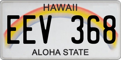 HI license plate EEV368