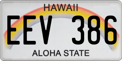 HI license plate EEV386