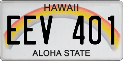 HI license plate EEV401